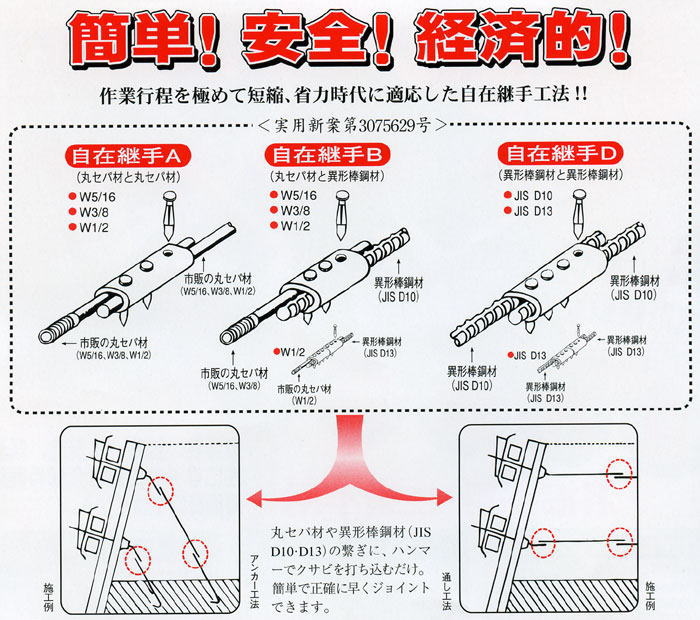 星工業、丸セパのジョイント金具、自在継手A、型枠、